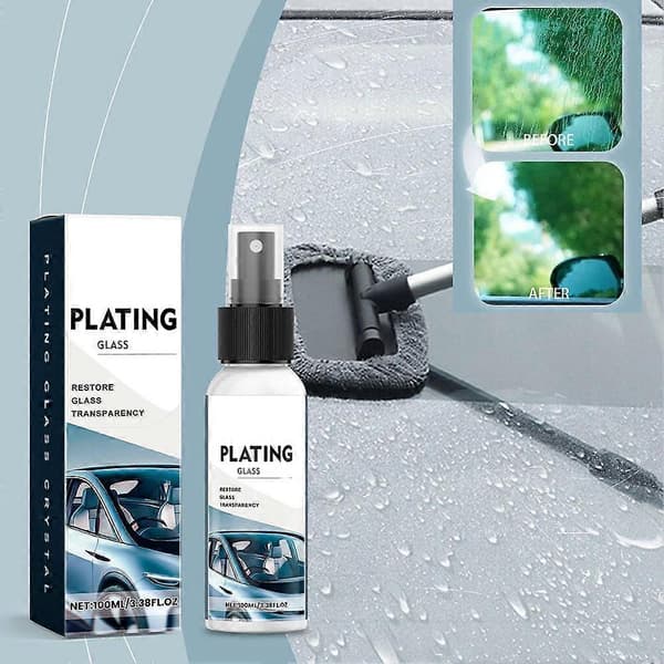 100ML Glassflekkfjerner, Antivannflekk frontrutebeleggmiddel
