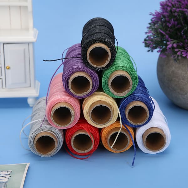10 farger 150D vokset tråd 50 meter vokset snor DIY håndsydde tilbehør
