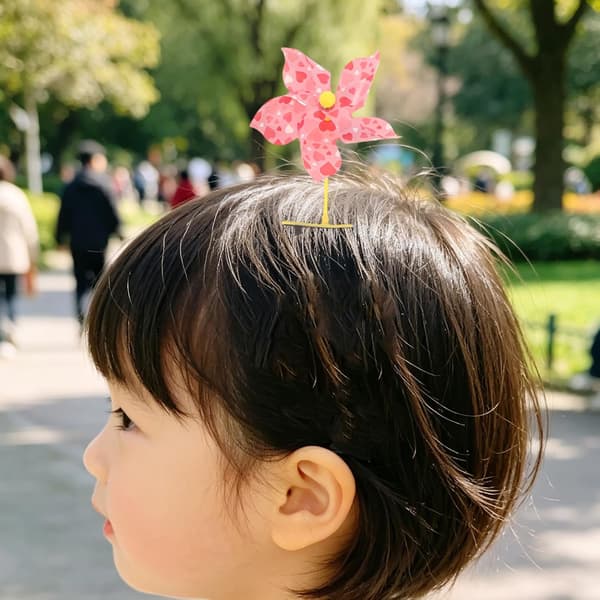 Søde blomsterformede hårspænder i tilfældig farve, 24 stk. af plastik med sikkert greb og gratfri til hverdagens sommeroutfits til piger