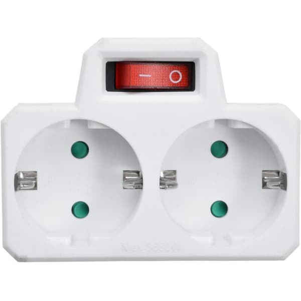 Biplite 16A med kontakt Vit - Hvid