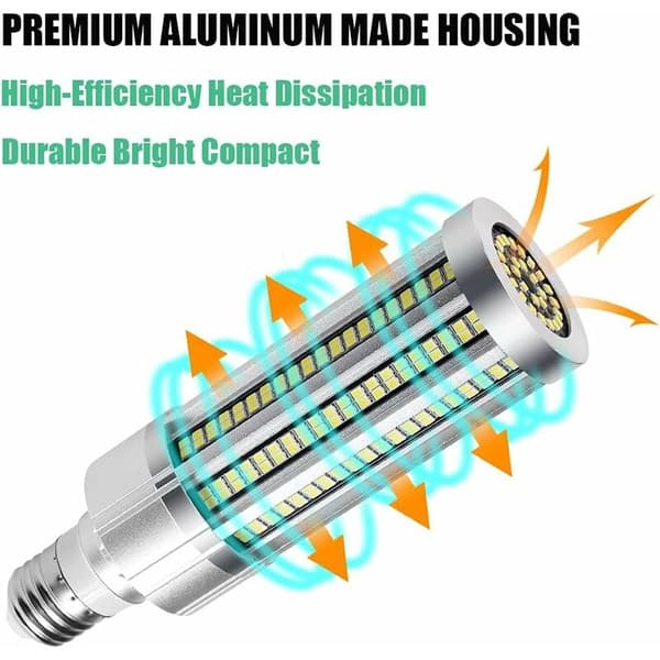 60w LED maispære 7200 lumen e27 kaldhvit for lager garasje
