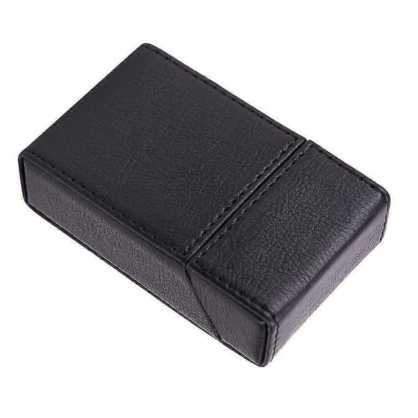 1 pc PU Leather Cigarette Case Premium Business Cigarette Box Portable Cigarette Holder For Men black