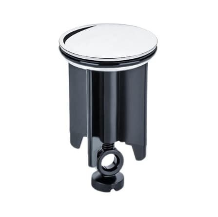 White universal sink plug 40mm, 2 sink plugs for all standard sinks and bidets (height adjustable between 6.6 cm and 8.6 cm)