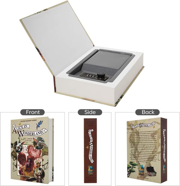 Real Paper Transfer Book Safe, Hollow with Secret Hidden Compartment