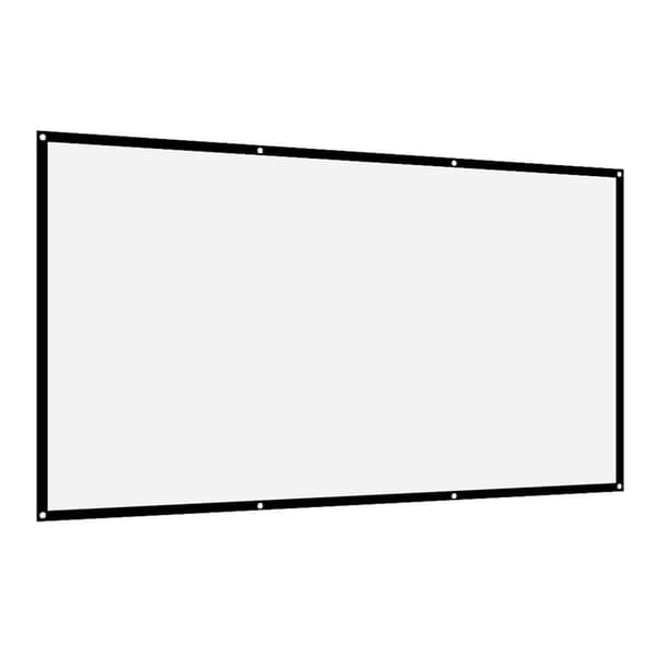 16:9 Thick Portable Non-crease Soft White Polyester Projector Screen Projection Screen (120 inch)