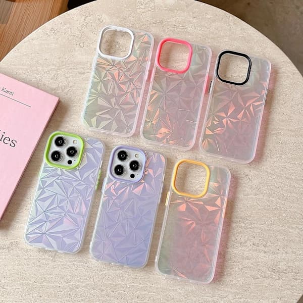 Laserskåret diamantmønstret frostet telefoncover til iPhone 12 Pro Max