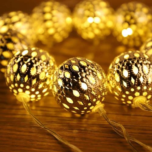 Marokkolaiset LED-valosarjat - 5 metriä | EI virtajohdolla