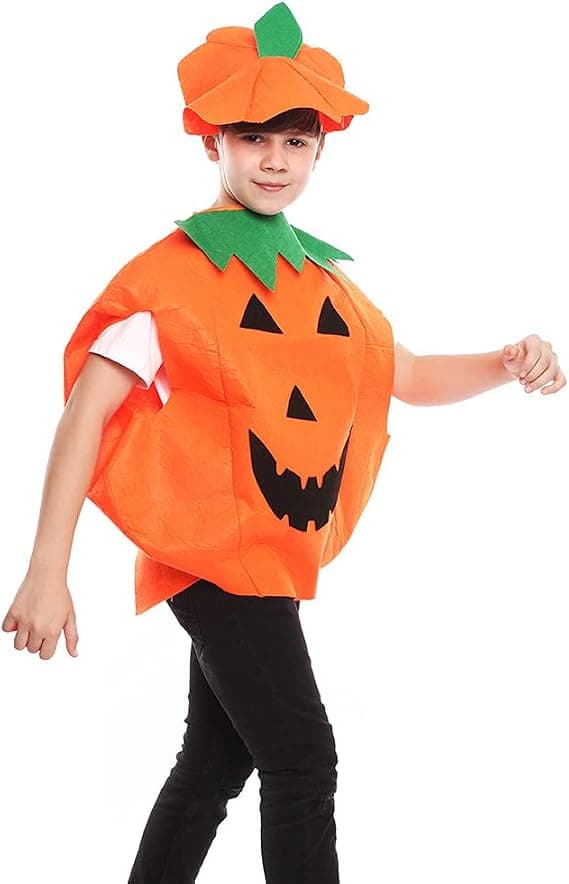 Halloween Græskar Kostumer, Halloween Børnetøj Græskar Tøj Performance Tøj, 1*Græskar Kostumer+1*græskar hat