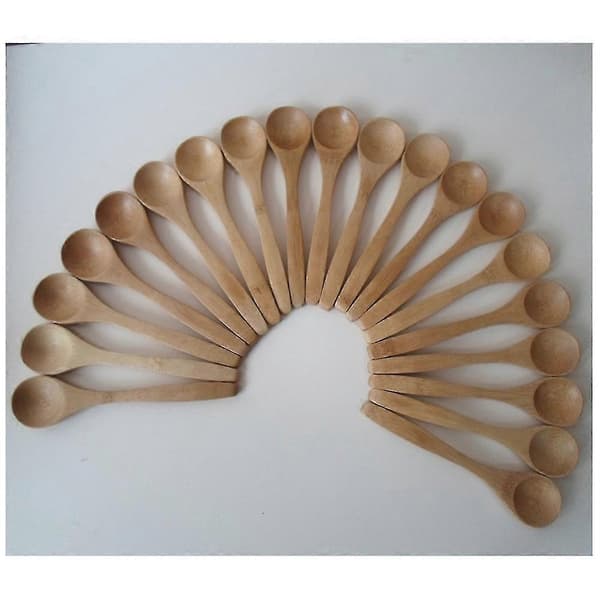 10 pcs Bamboo Honey Spoon Eco-Friendly Household Items Kitchen Spice Scoop Coffee Spoon Dessert