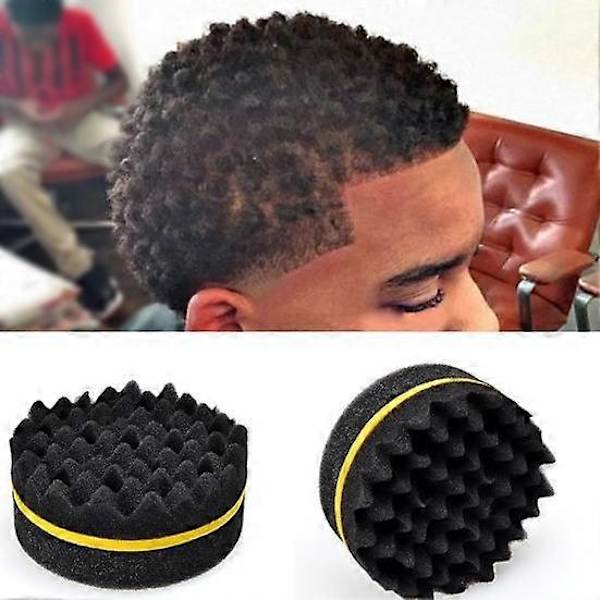 Frisör Wave Dubbelsidig Hår Curl Twist för Dreadlocks Borste Svamp Spiral Locs