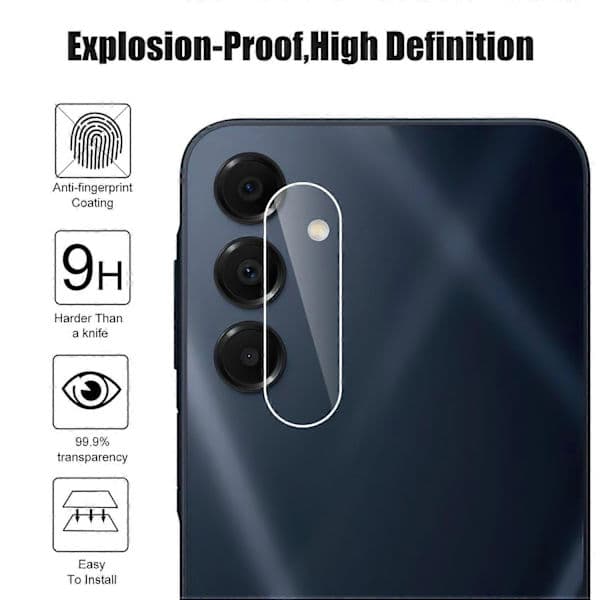 For Samsung Galaxy A17 Camera Lens Protector Arc Edge Clear Tempered Glass Film
