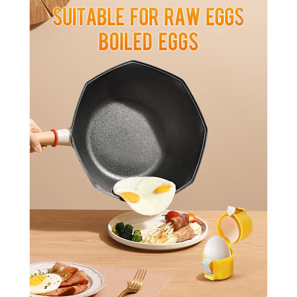 Eggeskallknekker - 3 Deler - Eggeskiver - Rustfritt Stål - Eggeskallåpner - Egghodeutskiller