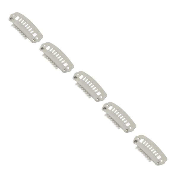 50 stk. Hårforlængerclips Sæt Rustfrit Stål DIY 8 Tænder Snapkam Parykclips Tilbehør 2,8 cm Beige
