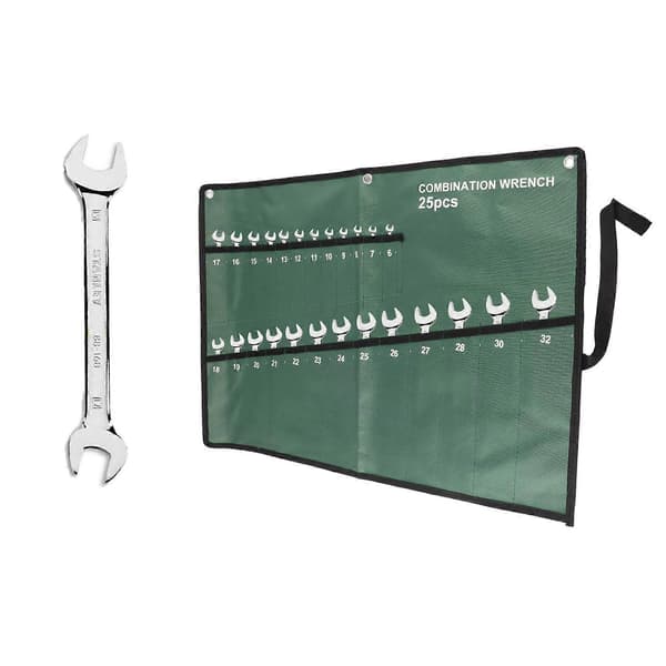 Canvas Roll Tool Storage Bag Organizer Wrench Plier Key Holder - 25 Pockets