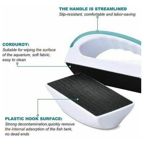 Magnetic Aquarium Glass Cleaner - Floating Aquarium Magnet Cleaning Equipment Algae Scraper Kit (S)