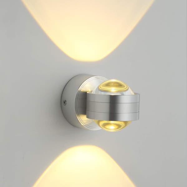 6W LED-seinävalaisin puolipyöreä lämmin valkoinen [Energiatehokkuusluokka A+]