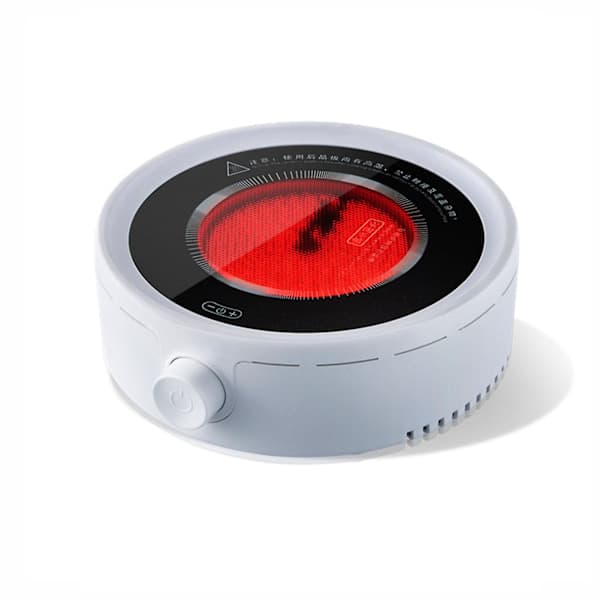Electric Teapot, Small Ceramic Hot Plate for Boiling Water and Coffee Making with Knob Adjustment