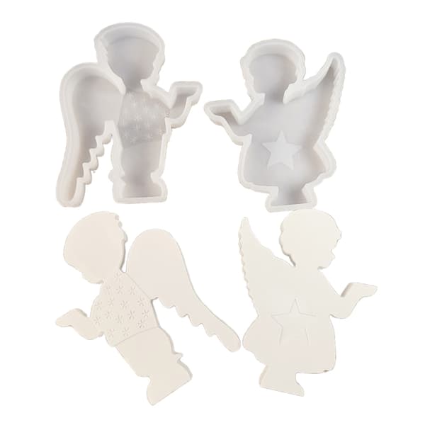 1 par silikone engel lysestage form lysestage form hjem ornament form