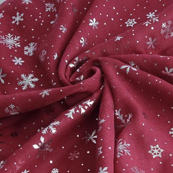 Dame Broderet Chiffon Sjal Wrap Let Sjal Mode Sommer Efterår Sjal, Vinrød