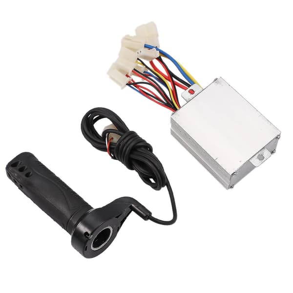 24V 500W DC Electric Bicycle Motor Brushed Controller Box With Brush Controller Long Line Twist Grip