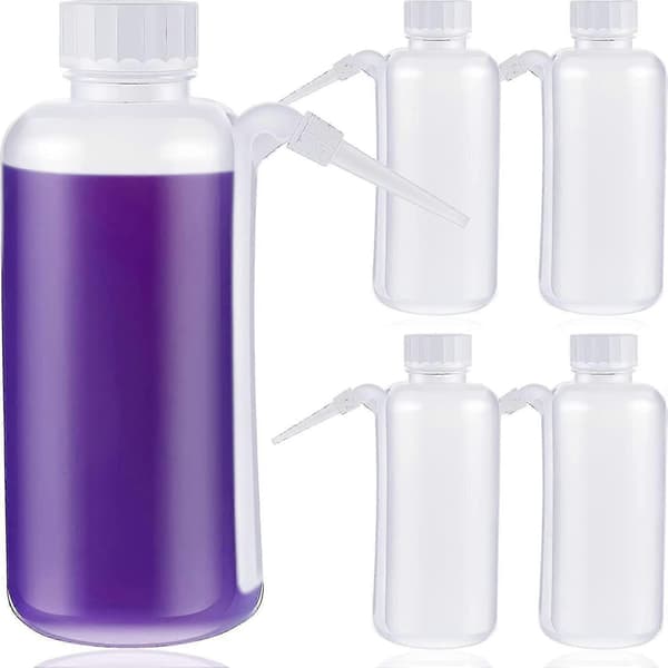 5 Pieces Communion Cup Filler Plastic Squeeze Bottles, Drip-Free, Squeezable, with Side Straw, Kr
