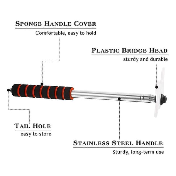 Retractable Pool Cue Bridge with Bridge Head, Billiard Pool Cue Accessory for Bridge Head