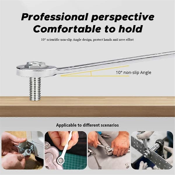 20-piece Open End Wrench Set, Mini Metric SAE Combination Wrench Set Thin, Ratchet Wrenches Multifunction