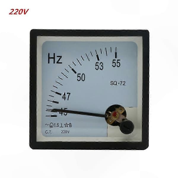 AC Analog Panel Frekvensmåler Måler 100V 220V 380V Hertz Indikator Tester 220V 220V