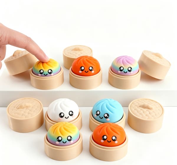 Sød Baozi Presse Legetøj Blød Klemme Fidget Børnefødselsdagsgave