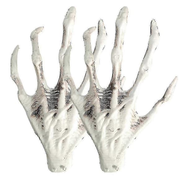 Halloween Spøgelagt Skelet Håndben Spøgelseshus Bar Dekoration (hvid)