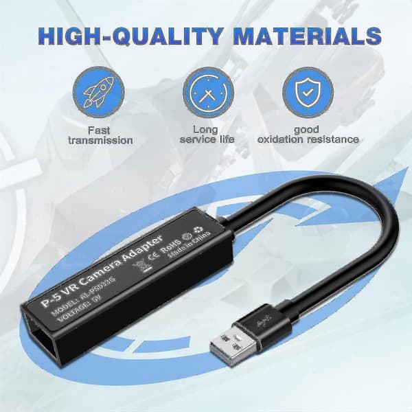 Kameraadapter for PSVR/PS5, PS VR-konverteringskabel 5-konsoll, USB 3.0 VR-spilltilbehør