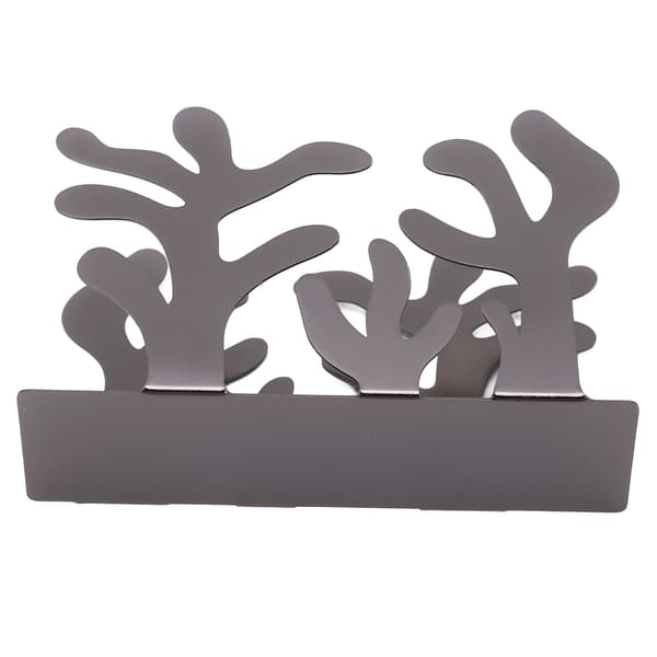 Servietholder Innovativ Tangform Kontoropbevaring Rustfrit Stål Metal Vertikal Papirholder Sort
