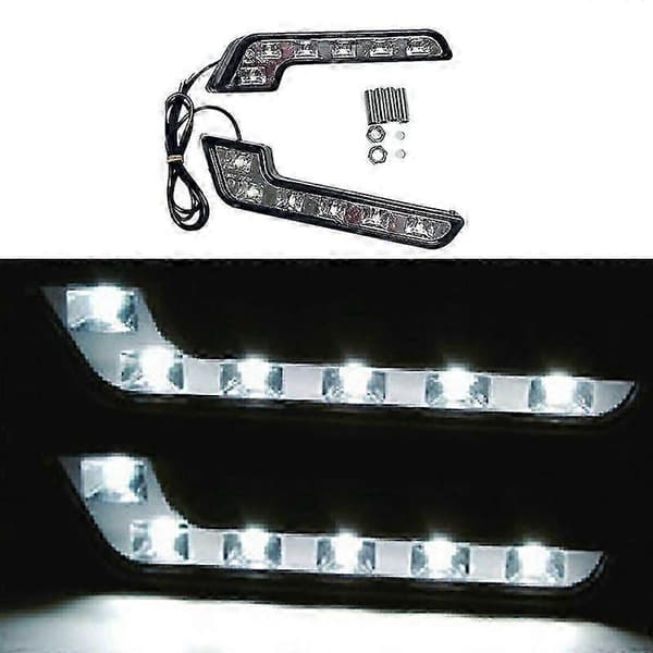 2X 12V Super Sterk DRL LED Kjørelys for Biler Auto Vanntett LED Kjørelys Tåkelys