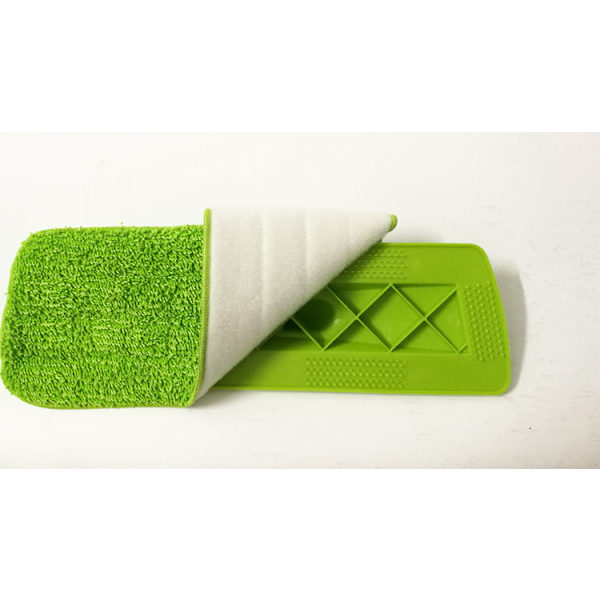 Mikrofibermoppehoder (rød, blå, grønn), våt og tørr moppeutskifting
