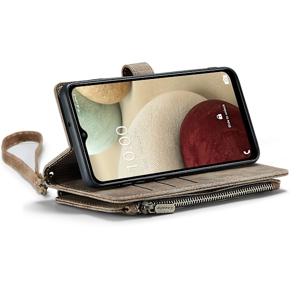 Til Samsung Galaxy A12/A12 Mobil Etui Lynlåslommepung med Flere Kortpladser Auto Lukning