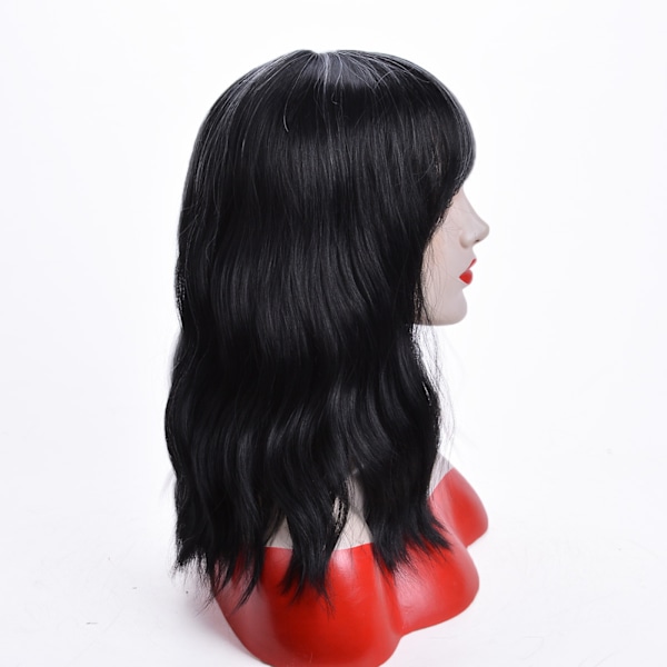 #Short Curly Women's Wig with Full Bangs, Shoulder Length#