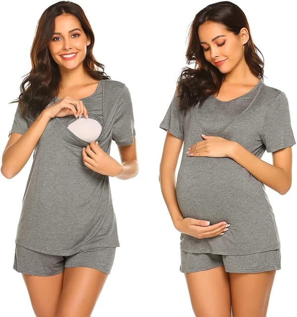 Maternity clothes for labor/nursing/hospital stay, B