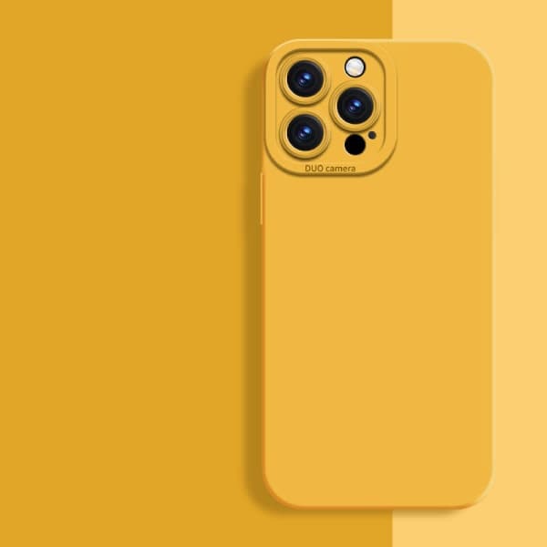 iPhone 15 Cover Flydende Silikonecover til Apple iPhone 15 Serien Citrongul iPhone 15 Pro