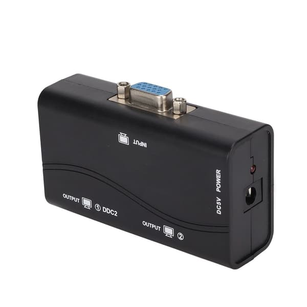 VGA-splitter 1 in 2 ut 250MHz USB-driven 1920x1440 1080P KLB
