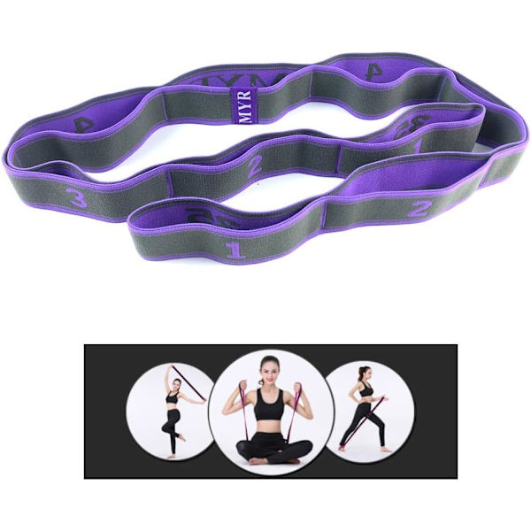 Elastisk fitnessbånd, elastisk yogabånd, justerbart elastisk bånd