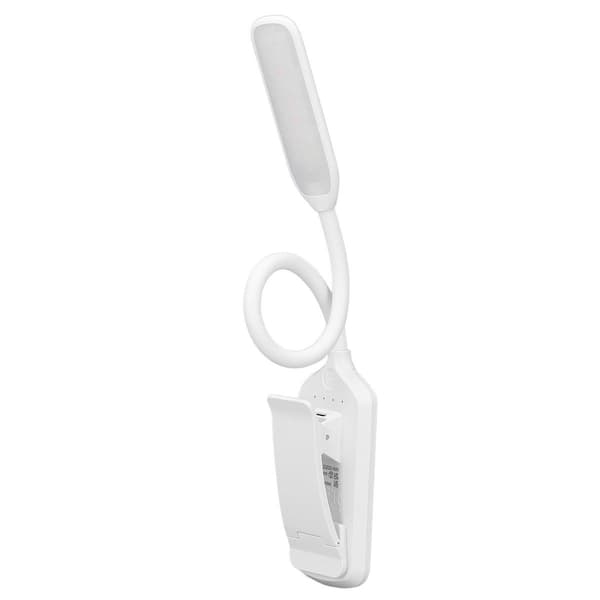 Mini sammenleggbar tre-nivå USB LED-bordlampe med klemmedesign KLB