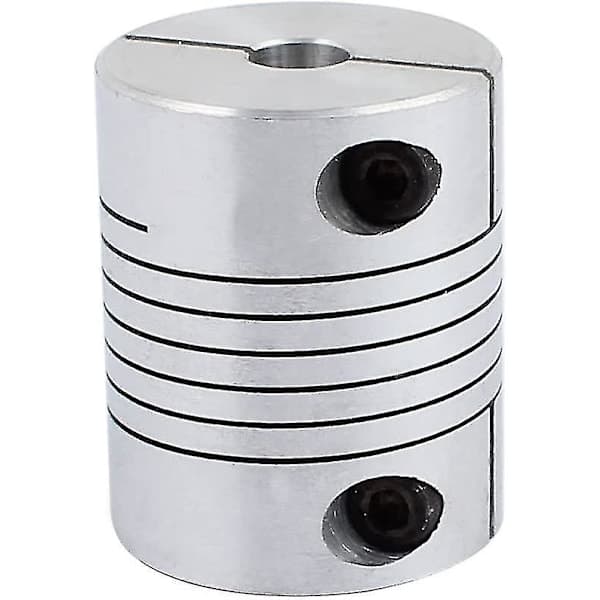 8 mm til 10 mm akselkobling 19 mm længde 25 mm diameter stepmotorkobling aluminiumslegering koblingsstykke til 3D-printer CNC-maskine DIY-enkoder