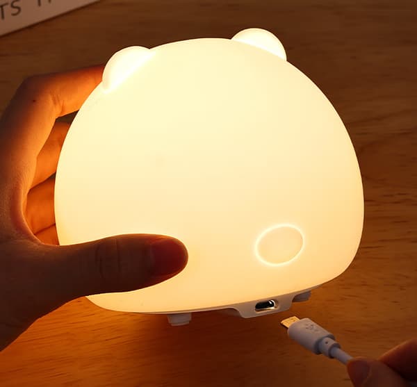 Small Fat Bear Silicone Night Light Bedroom Lamp Gift