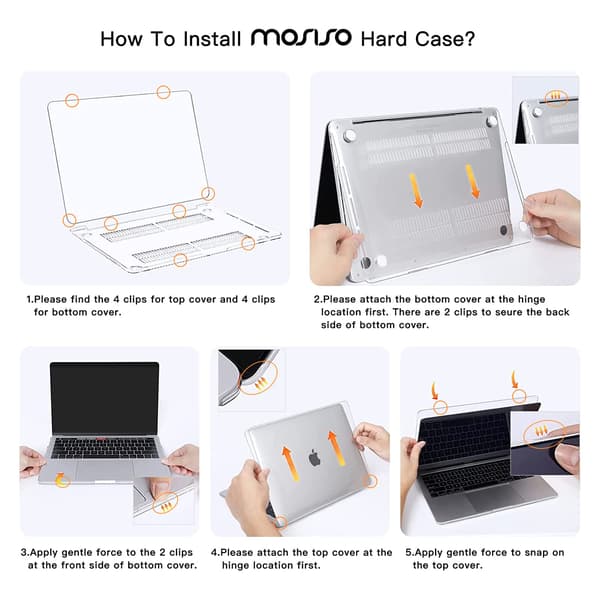 Etui til MacBook Pro 13 tommer A1706 A1708 Krystalklar