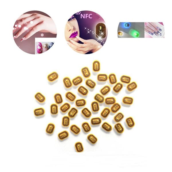 5 kpl NFC Flash -kynsitarrat LED-paljas siru älykäs kynsilampun parannus, vihreä valo