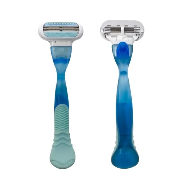 Shaving Set for Women - Handle and 8 Razor Blades, Compatible with Gillette Venus Blå blue