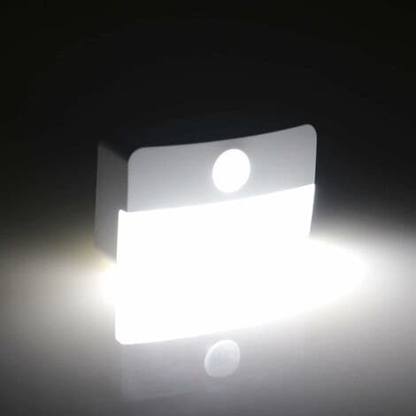 Nattlampe med bevegelsessensor, sensorlampe, 2 LED-lamper for skap, batteridrevet aksentbelysning, kaldhvit（FMY）