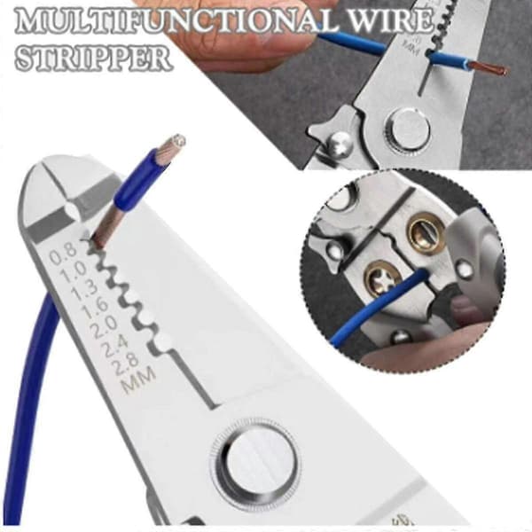 Wire Stripping Tool, Wire Cutters Steel Spring Hidden Wire Cutter Multifunctional Wire Repair