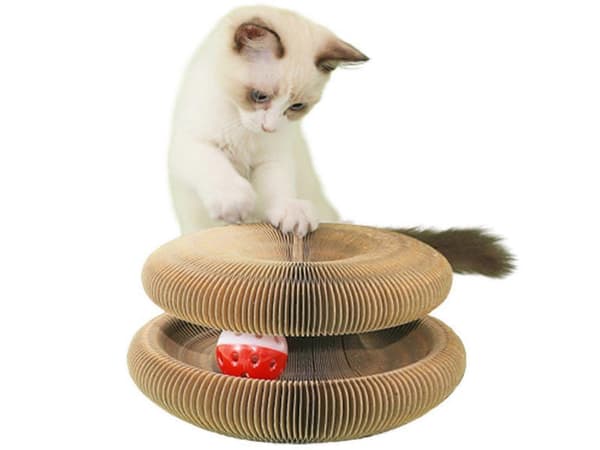 2 st Magisk Orgel Katt Klösbräda Kattleksak med Leksaksboll