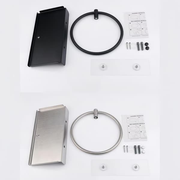 Stainless Steel Towel Rack, Wall Mounted Without Drilling, for Bathroom, Kitchen, Bedroom, Storage (Silver) Silver